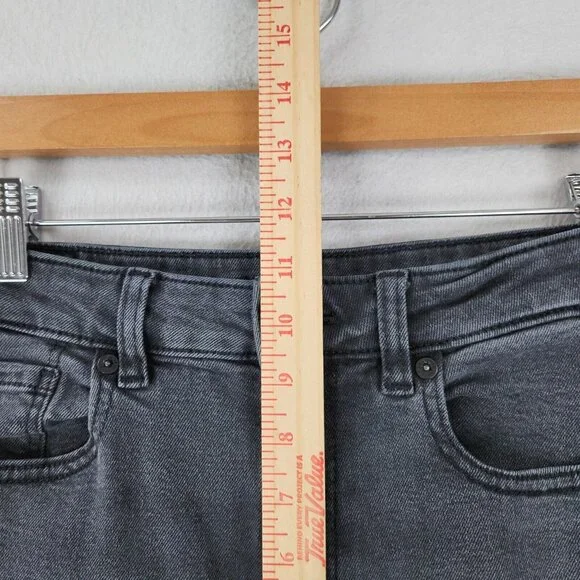 American Eagle Jeans Womens 6 Washed Black Mom Jean Stretch High Rise Denim - Picture 4 of 12